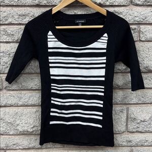 Le Chateau Women’s Black and White Stripes Tops